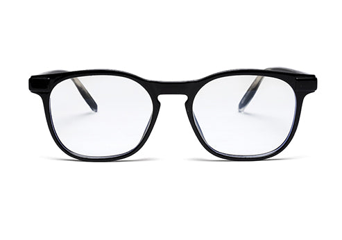 Black Square Shaped Acetate Reading Glasses Frame for Women