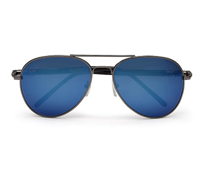 Blue Mirrored 400 UV Protected Aviator Sunglasses For Men & Women