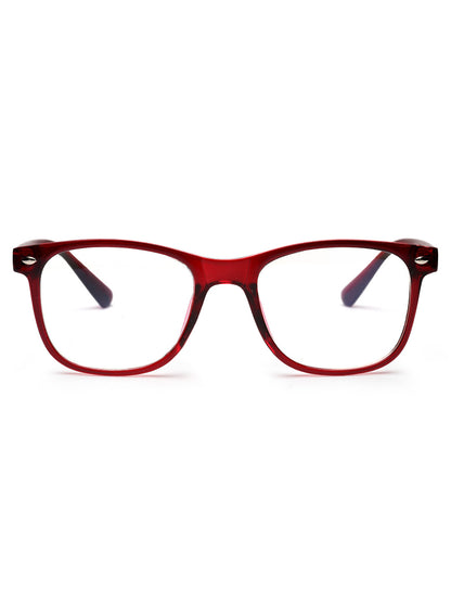 Cool Burgundy Square Spectacles