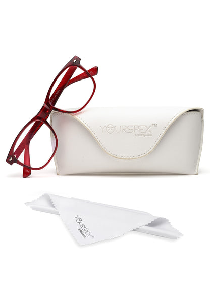 Cool Burgundy Square Spectacles