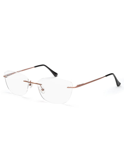 Rimless Golden Square Spectacles Frames