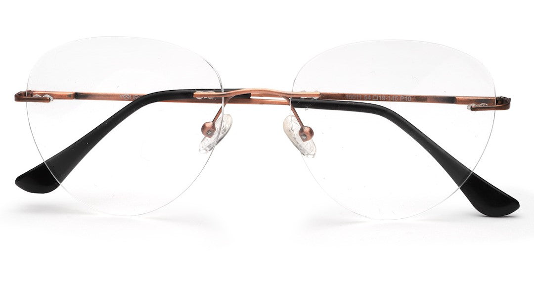 Rimless Rose Gold Spectacle Frames