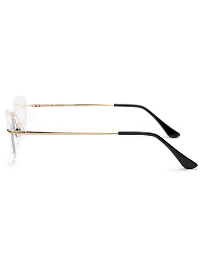 Rimless Golden Cateye Spectacles