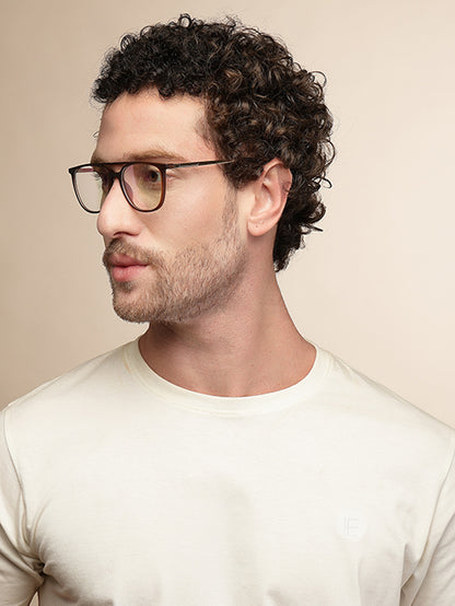 Sleek Brown Ultralight Spectacles