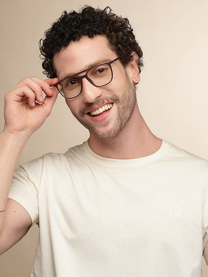 Sleek Brown Ultralight Spectacles
