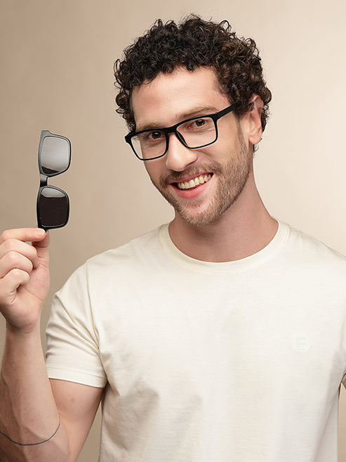 Classic Black Ultralight Clip-on Spectacles