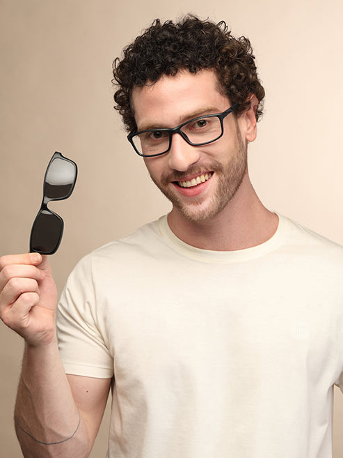 Gray Ultralight Clip-on Spectacles
