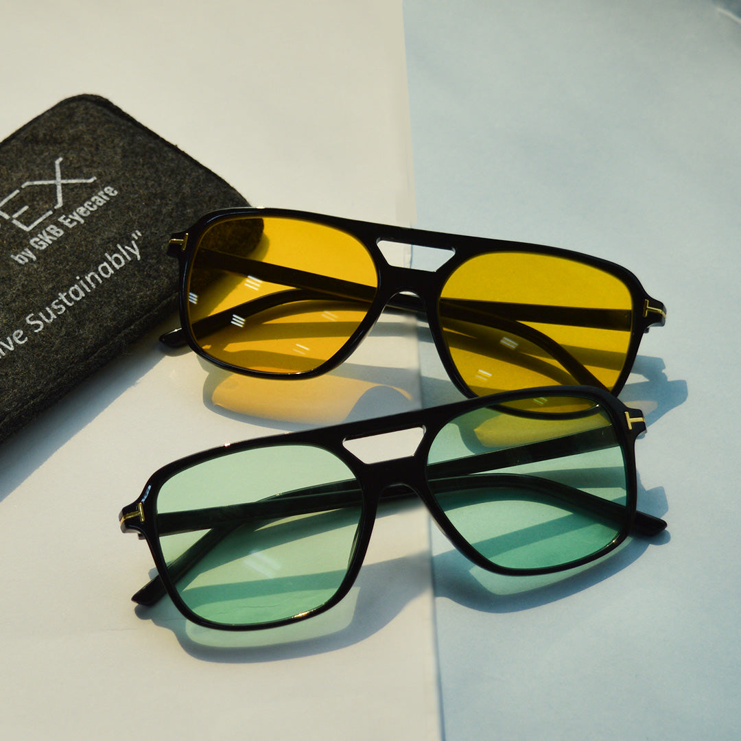 Retro Vintage Pilot Sunglasses for Men & Women UV400 Protected