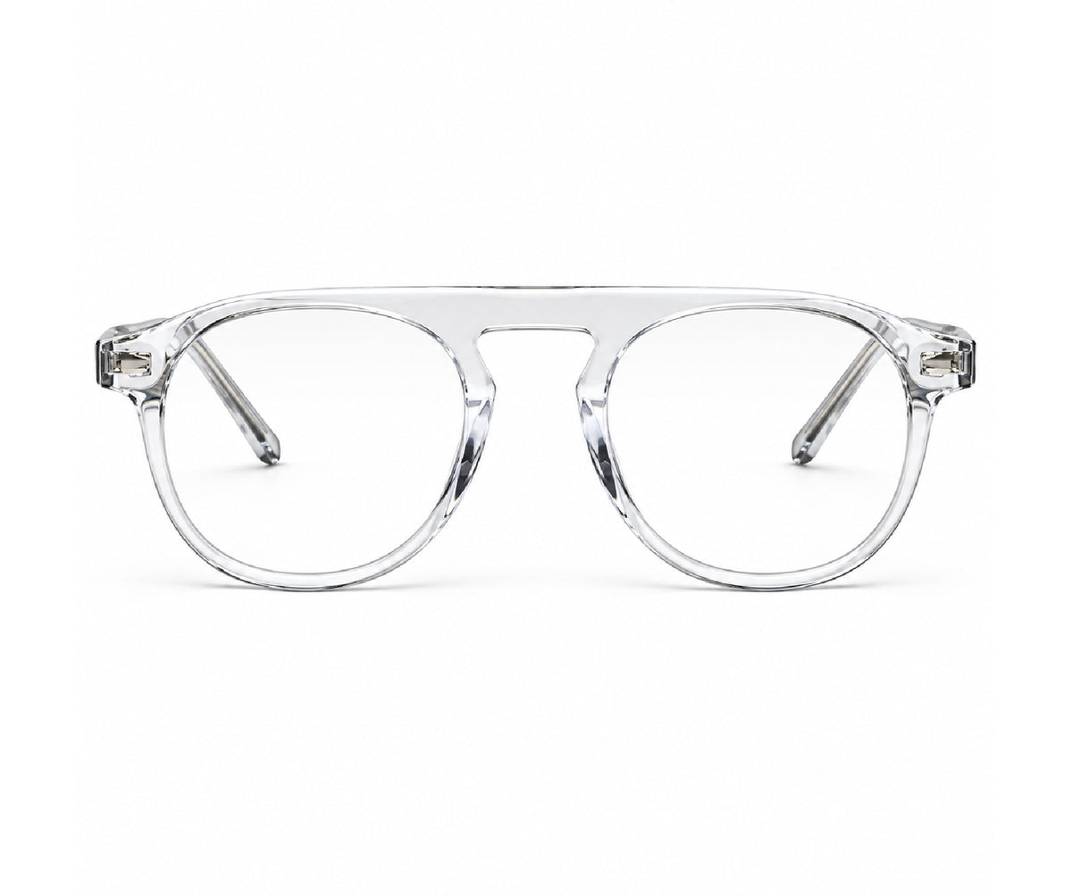 Transparent MOD Aviator Full Rim Acetate Frame for Men