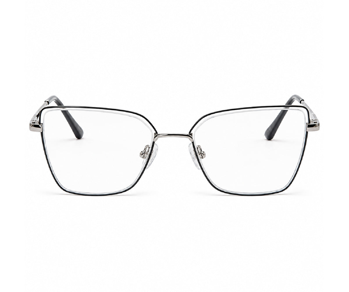 Black Tortoise Cateye Style Metal Women Glasses Frame