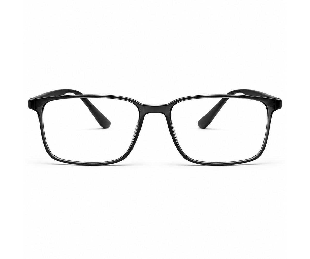 Grey Glossy YourSpex Flex Rectangle Eyeglass for Men