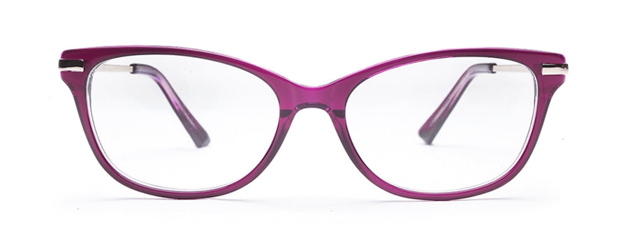 Pink Cateyes Full Rim Acetate Metal Frame for Women