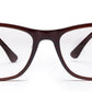 Dark Brown Rectangle Full Rim Acetate Eyeglass Frame for Men