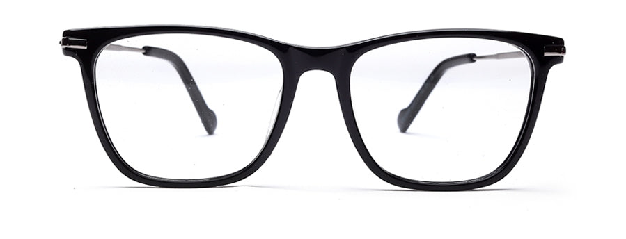 Dark Blue Square Full Rim Acetate Metal Frame for Men