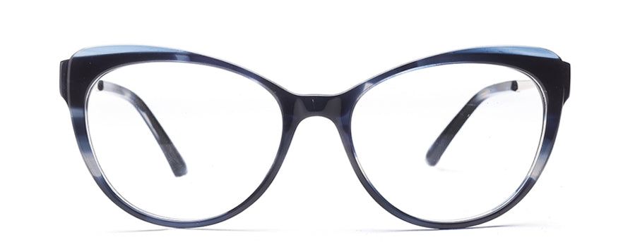 Green Cateyes Full Rim Acetate Metal Frame for Women