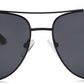 Black Aviator Full Rim Metal Sunglasses