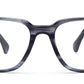 Blue Tort Square Full Rim Acetate Eyeglass Frame for Men