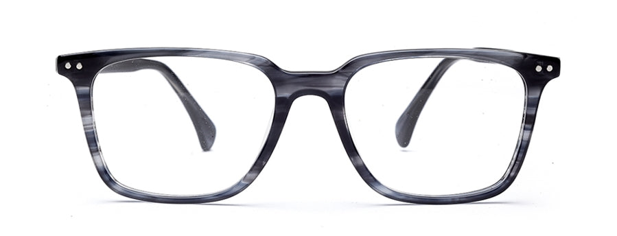 Blue Tort Square Full Rim Acetate Eyeglass Frame for Men