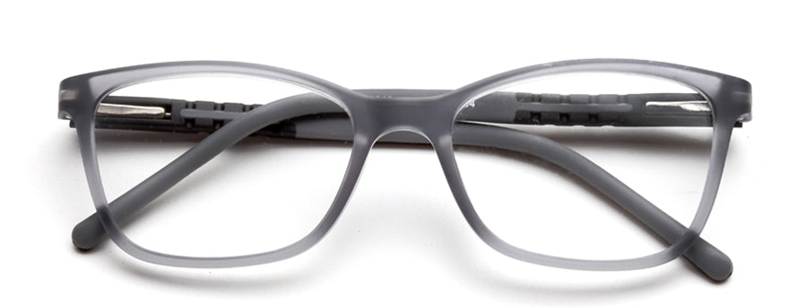 Light Grey Wayfarer Eyeglasses Full Rim TR-90 Frame for Kids