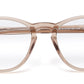 Transparent Light Brown Cat Eye Glasses Frames with Full Rim Acetate