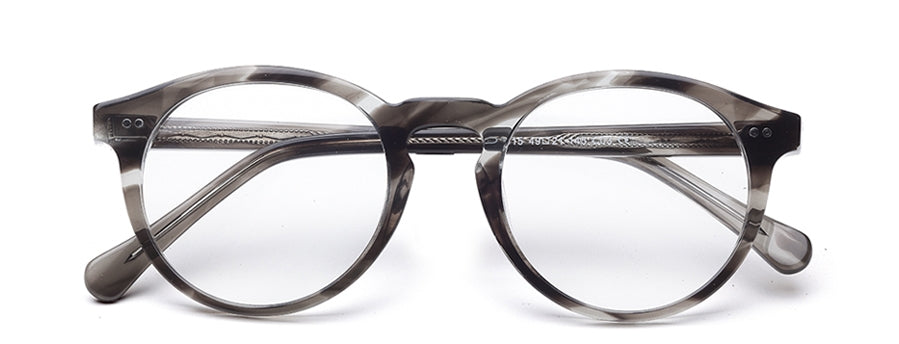 Dark Grey Tort Clubmaster Full Rim Acetate Clear Glasses Frames Women