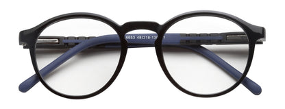 Black Oval Eyeglasses Full Rim TR-90 Frame for Kids