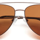 Brown Aviator Full Rim Metal Sunglasses