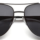 Black Aviator Full Rim Metal Sunglasses