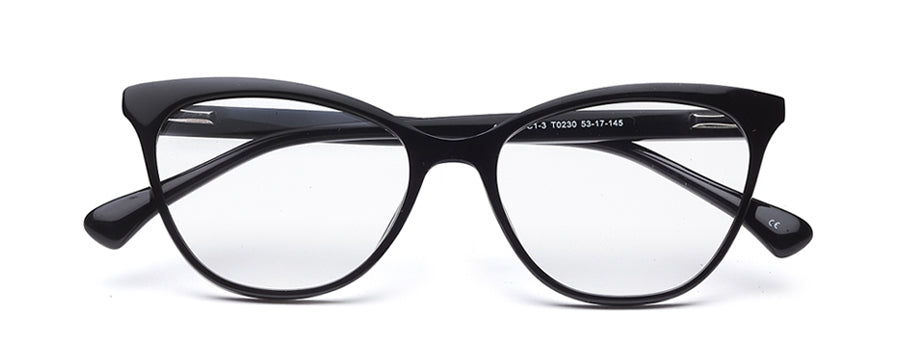 Black Cateyes Full Rim Acetate Frame for Women