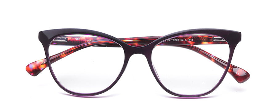 Dark Blue Cat Eye Full Rim Acetate Glasses Frame