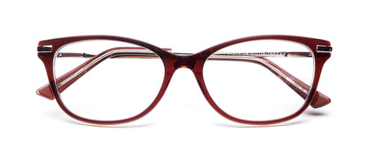 Brown Cateyes Full Rim Acetate Metal Frame for Ladies