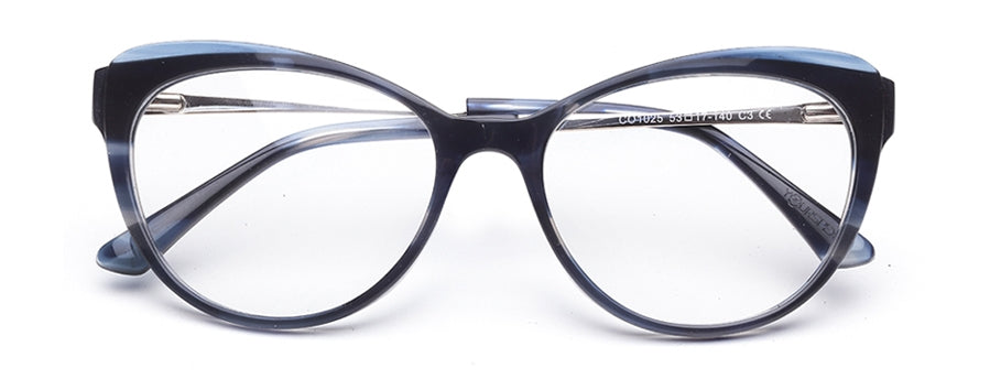 Green Cateyes Full Rim Acetate Metal Frame for Women