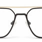 Metallic Black Square Specs Frame