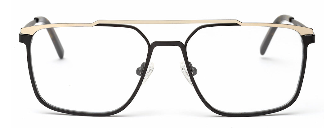 Metallic Black Square Specs Frame