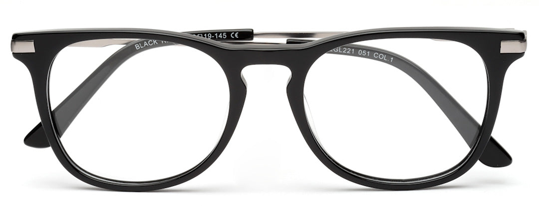 Oval Black Number Glass Frames