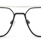 Stylish Sleek Black & SIlver Frame