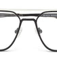 Stylish Sleek Black & SIlver Frame