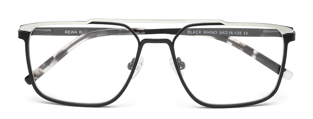 Stylish Sleek Black & SIlver Frame