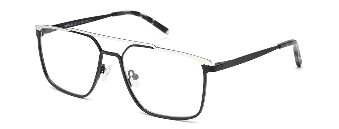 Stylish Sleek Black & SIlver Frame