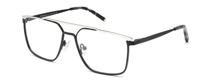 Stylish Sleek Black & SIlver Frame