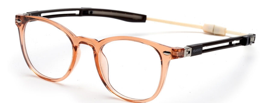 YourSpex Light Brown Wayfarer Spectacles for Kids