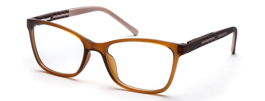 YourSpex Wayfarer Spectacles Frame for Children in Brown Color