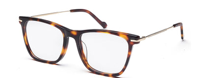 Brown Tort Square Full Rim Acetate Metal Frame for Men
