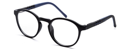 Black Oval Eyeglasses Full Rim TR-90 Frame for Kids