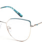 Gold Cateyes Full Rim Metal Women Spectacles Frames