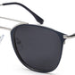 Blue/Silver Wayfarer Full Rim Metal Sunglasses