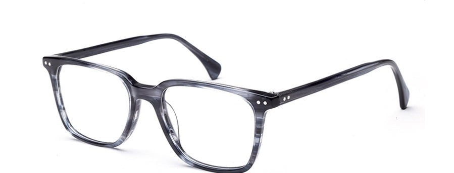 Blue Tort Square Full Rim Acetate Eyeglass Frame for Men