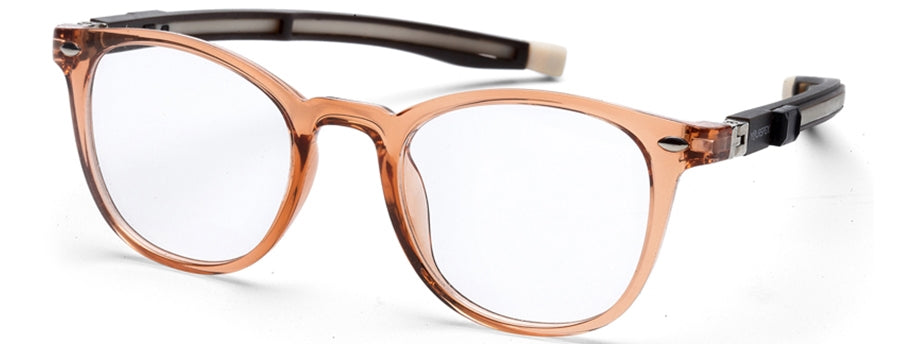 YourSpex Light Brown Wayfarer Spectacles for Kids