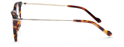 Brown Tort Square Full Rim Acetate Metal Frame for Men