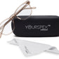 Transparent Light Brown Cat Eye Glasses Frames with Full Rim Acetate